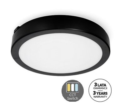 LED PLAFONDLAMP NAIROS BLACK IP65 IK08 230V 24W 3568LM CCT