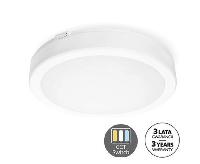 LED PLAFONDLAMP NAIROS WHITE IP65 IK08 230V 24W 3568LM CCT