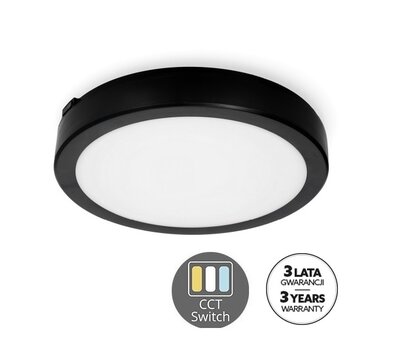 LED PLAFONDLAMP NAIROS BLACK IP65 IK08 230V 18W 2761LM CCT