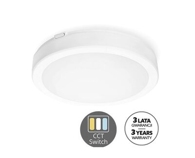 LED PLAFONDLAMP NAIROS WHITE IP65 IK08 230V 18W 2761LM CCT