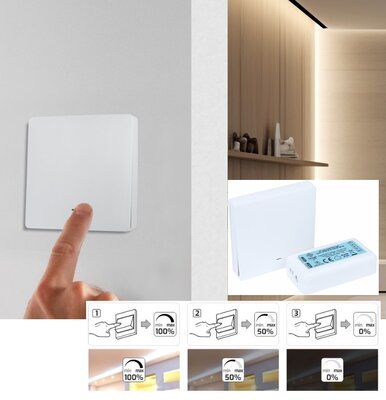 LED STRIP DIMSCHAKELAAR OPBOUW 12V/24V LED STRIPS