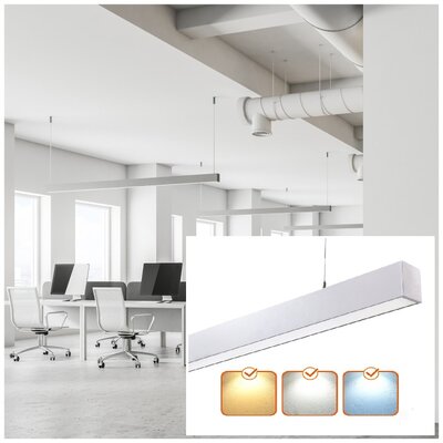 LED LINEAR ARMATUUR WHITE 230V 40W 5200LM CCT-SWITCH