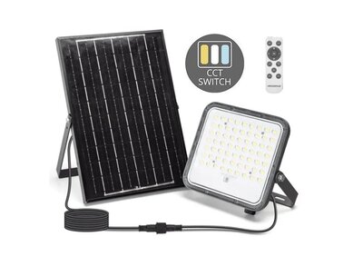 SOLAR LED VERSTRALER DIMBAAR & CCT-SWITCH 100W 1000LM