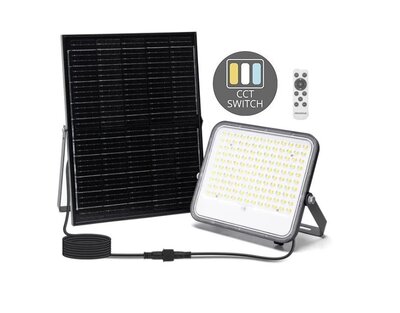 SOLAR LED VERSTRALER DIMBAAR & CCT-SWITCH 200W 2000LM