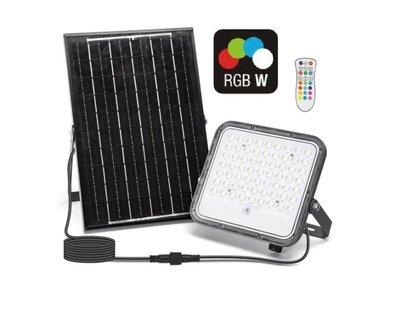 SOLAR LED VERSTRALER RGB+W & DIMBAAR 100W + REMOTE