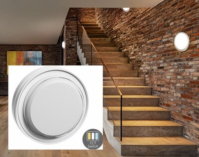 LED ARMATUUR PASTILO ROND IP54 IK10 230V 10W 1200LM CCT