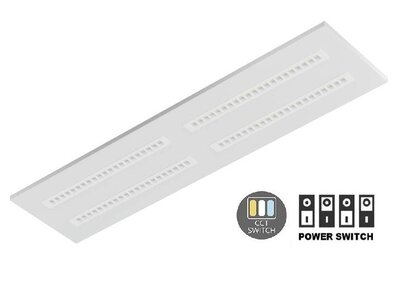 LED LOUVRE PANEEL WIT 120X30CM UGR-16 POWER & CCT-SWITCH
