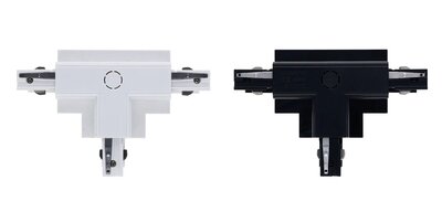 T-CONNECTOR RECHTS-1 VOOR INBOUW 3-FASE RAIL WIT OF ZWART
