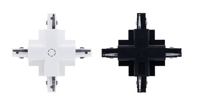 X-CONNECTOR VOOR INBOUW 3-FASE RAIL WIT OF ZWART