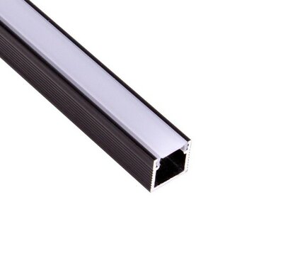 ALUMINIUM PROFIEL DEEP-LINE BLACK LED STRIPS TOT 10-MM 2-METER