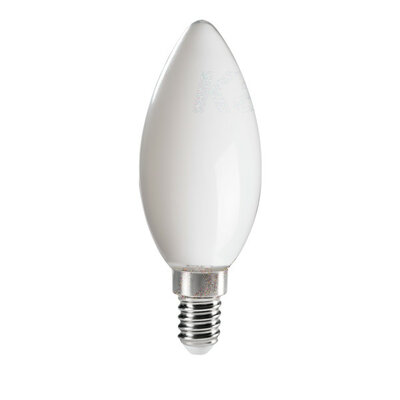 LED FILAMENT KAARSLAMP C35 MAT GLAS 230V E14 4W 410LM 4000K