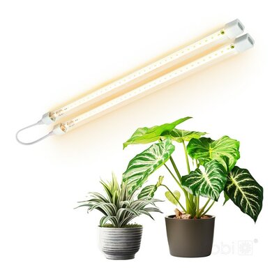 LED PLANTENLAMP GROWLY 2 X 8,5W STEKKER/TIMER & KOPPELBAAR GROEILAMP