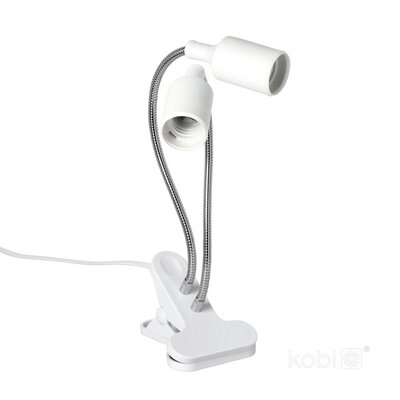 KLEMSPOT CLIPY-DUO WIT E27 1,7M KABEL MET STEKKER/SCHAKELAAR