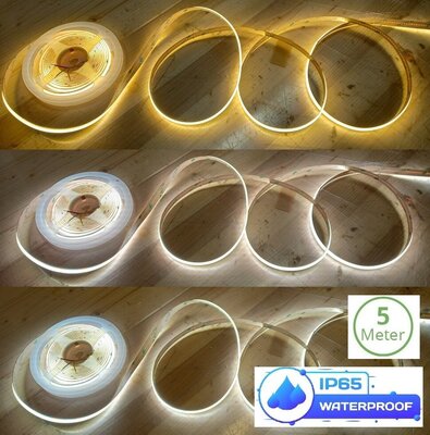 CCT COB LED STRIP IP65 24V/DC 608LED/M. 12W/M. 2700K-6500K