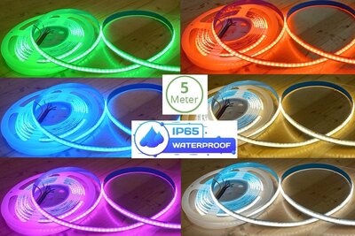 RGB+CCT COB LED STRIP IP65 24V/DC 22W/M. MULTICOLOR & 2700K-6500K