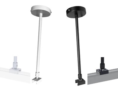 OPHANGSYSTEEM-SET 3-FASE RAILS 30CM/60CM WIT OF ZWART