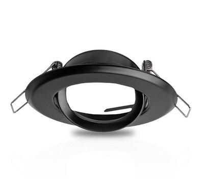 INBOUWARMATUUR ECO Ø90-MM ZWART METAAL GU10/MR16