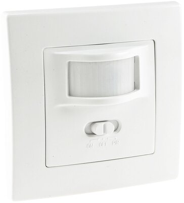 LED PIR BEWEGINGSMELDER WAND INBOUW IP20 230V 1-200W 160° 9M REIKWIJDTE