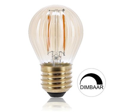LED FILAMENT G45 MINI-LAMP AMBER E27 2W 125LM 2000K