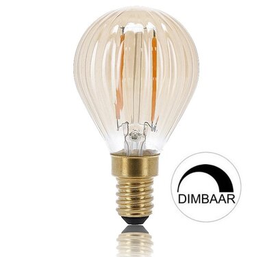 LED FILAMENT G45 MINI-LAMP AMBER E14 2W 108LM 2000K