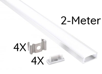 ALUMINIUM PROFIEL WIT - LED STRIP TOT 12-MM