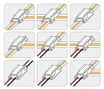 COB LED STRIP CONNECTOR 9 IN 1 COB LED STRIPS 8-MM