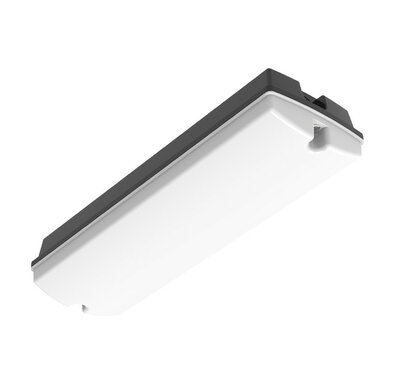 LED NOODVERLICHTING ZWART FROSTED IP66 230V 3W 450LM