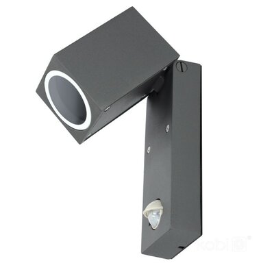 BUITENLAMP WANDLAMP MET SENSOR GRIJS IP44 230V GU10