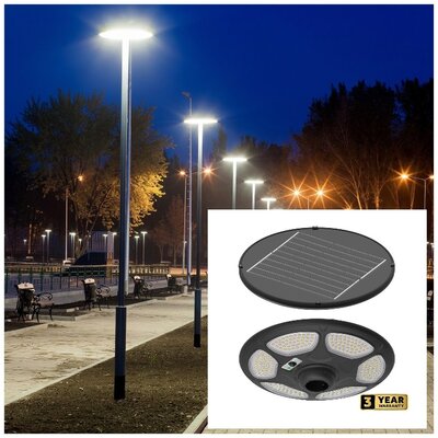 LED SOLAR PARKLAMP SOLSUMI SENSOR/REMOTE IP54 25W 4000K