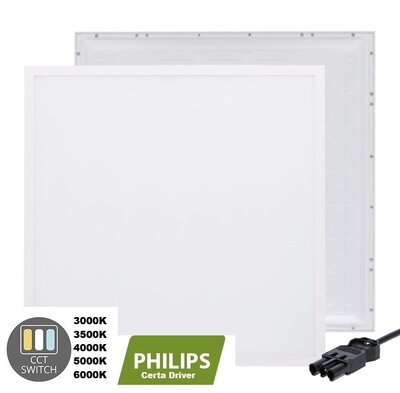 LED PANEEL BACK-LIT 60X60CM UGR-19 MET 3-SWP STEKKER 30W CCT-SWITCH