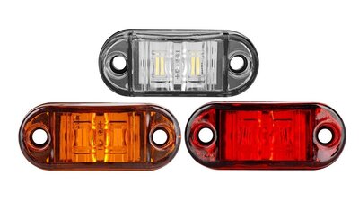 LED MARKERINGSLAMP 12-24V/DC WIT/ROOD/ORANJE