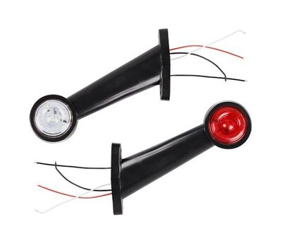 SET LED MARKERINGSLAMPEN 12-24V/DC WIT/ROOD