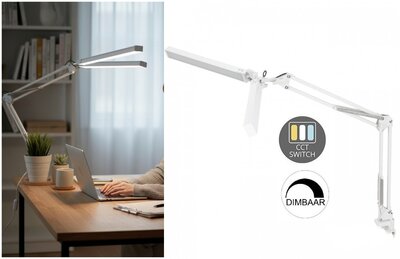 LED BUREAULAMP TENUIX DUO 14W 1400LM CCT-SWITCH WIT