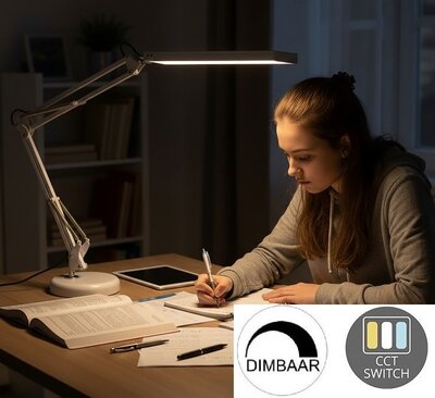LED BUREAULAMP TENUIX 14W 800LM CCT-SWITCH WIT