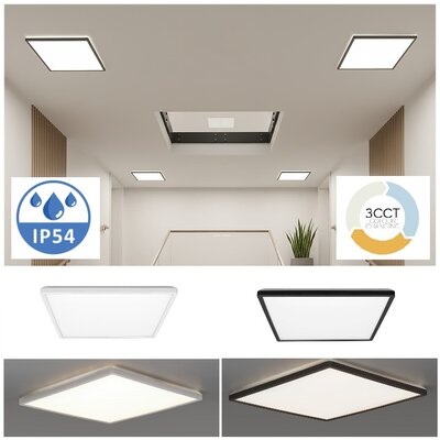 LED PLAFONDLAMP NIVERA SQUARE IP54 12W 1200LM 3CCT