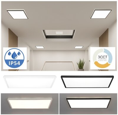 LED PLAFONDLAMP NIVERA SQUARE IP54 32W 3040LM 3CCT