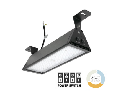 LED HIGH BAY LINEAR 3POWER- & 3CCT-SWITCH IP65 60°X90°