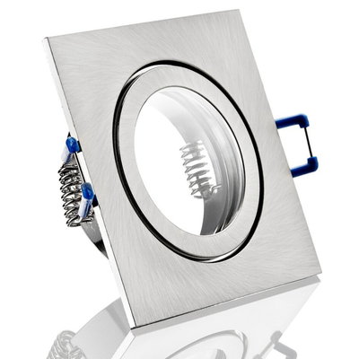 INBOUWARMATUUR VIERKANT ALU IP44 MET KLIKSLUITING