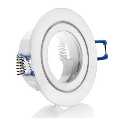 INBOUWARMATUUR ROND WIT IP44 MET KLIKSLUITING