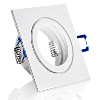 INBOUWARMATUUR VIERKANT WIT IP44 MET KLIKSLUITING