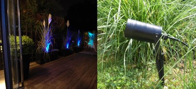 LED TUINSPOT + GRONDPIN INCL. LED SPOT 230V 5W BLAUW