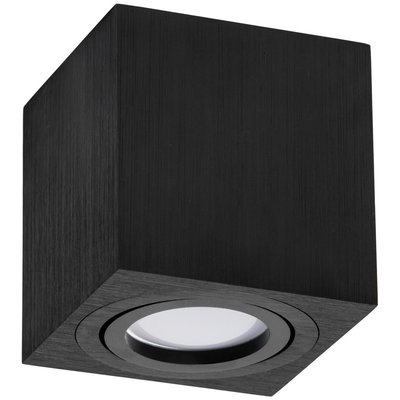 OPBOUWARMATUUR ZWENKBAAR ZWART 230V GU10