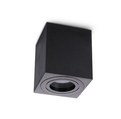 OPBOUWARMATUUR AQUA IP44 ZWART 230V GU10